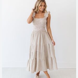 Brown maxi dress; Large